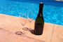 Champagne at the pool on Ibiza
